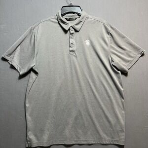 Travis Mathew Polo Shirt Mens XL gray Golf Performance Polyester Lightweight
